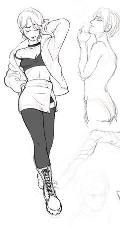 B&W - Character - Full body